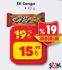 ETİ CANGA ÇİKOLATA 45 G